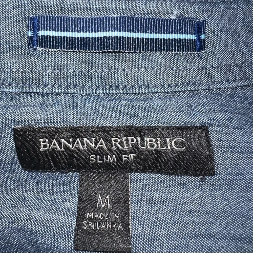 Banana Republic Slim Fit Pearl Snap Mens Size Medium